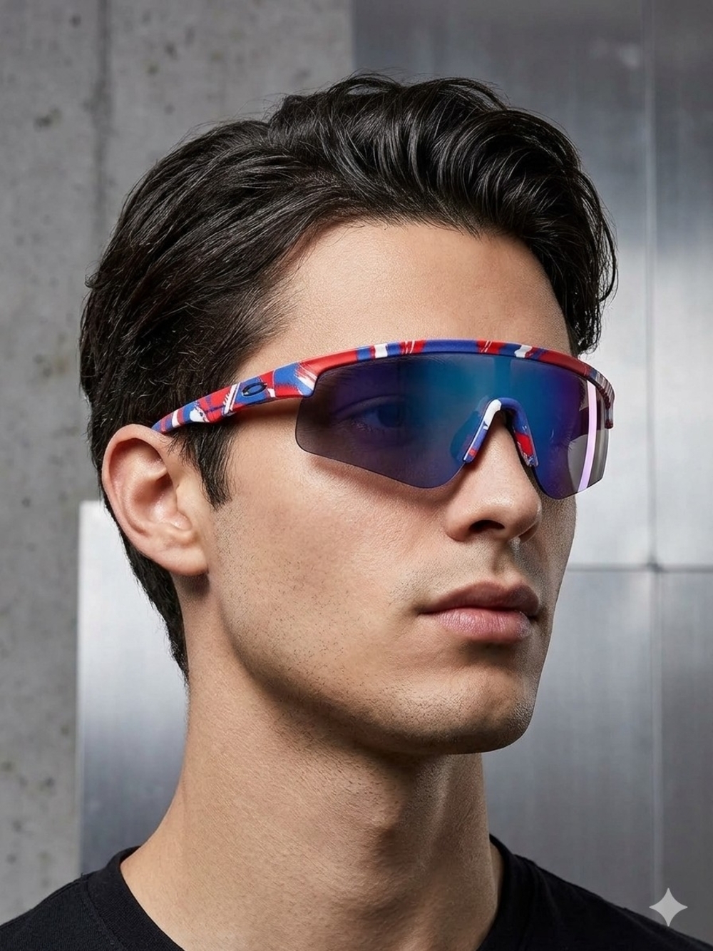 Panama Jack Red & Blue Sport Shield Sunglasses